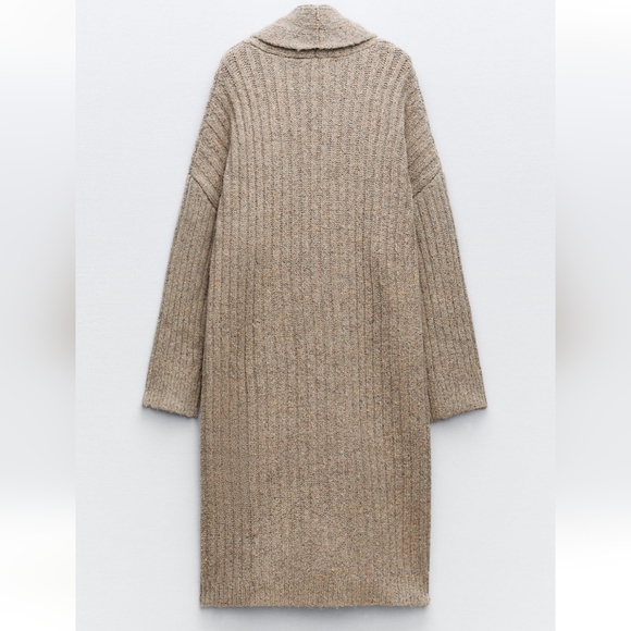Zara * Long Cable knit coat cardigan - Picture 2 of 16